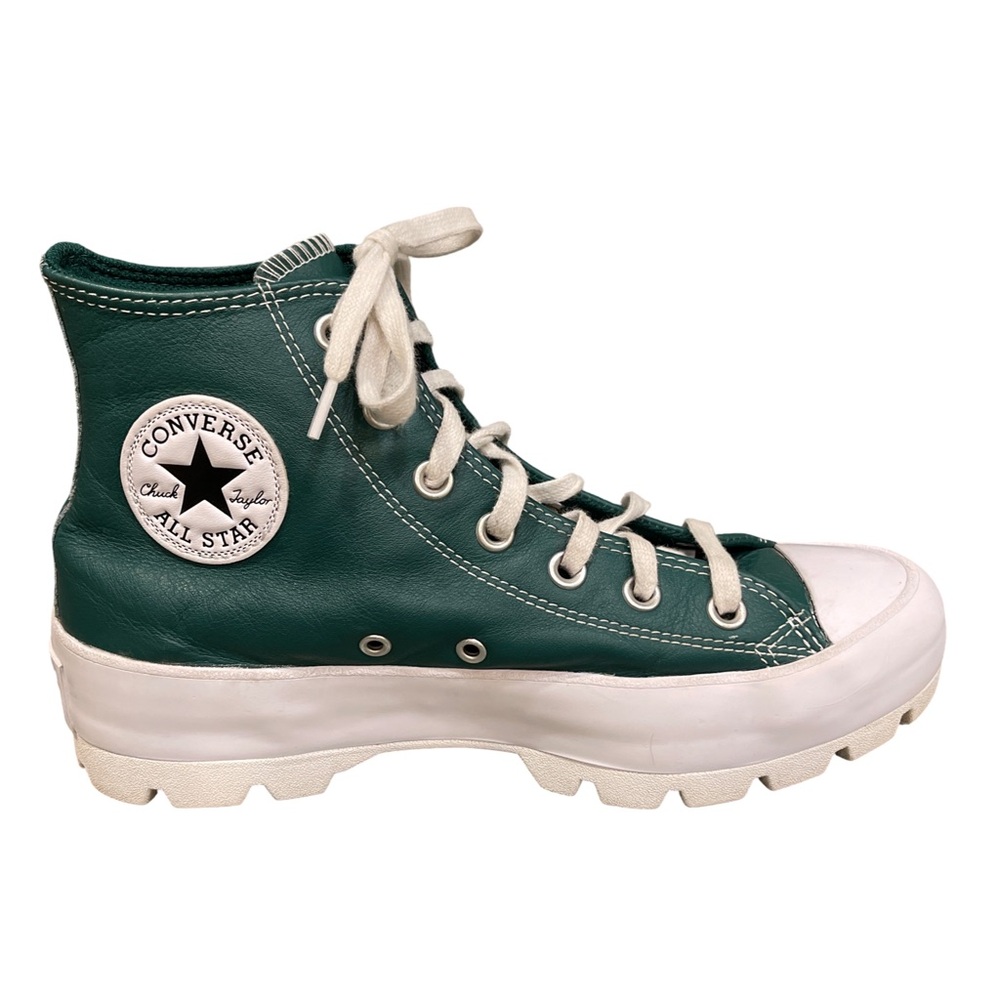 Converse Chuck Taylor All Star Lugged 2.0 Leather High Tops – Green – Size 8 - Picture 5 of 16